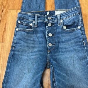 Rag & Bone High Rise Blue Jeans with Classic Fade